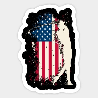 Golf USA Flag Sticker